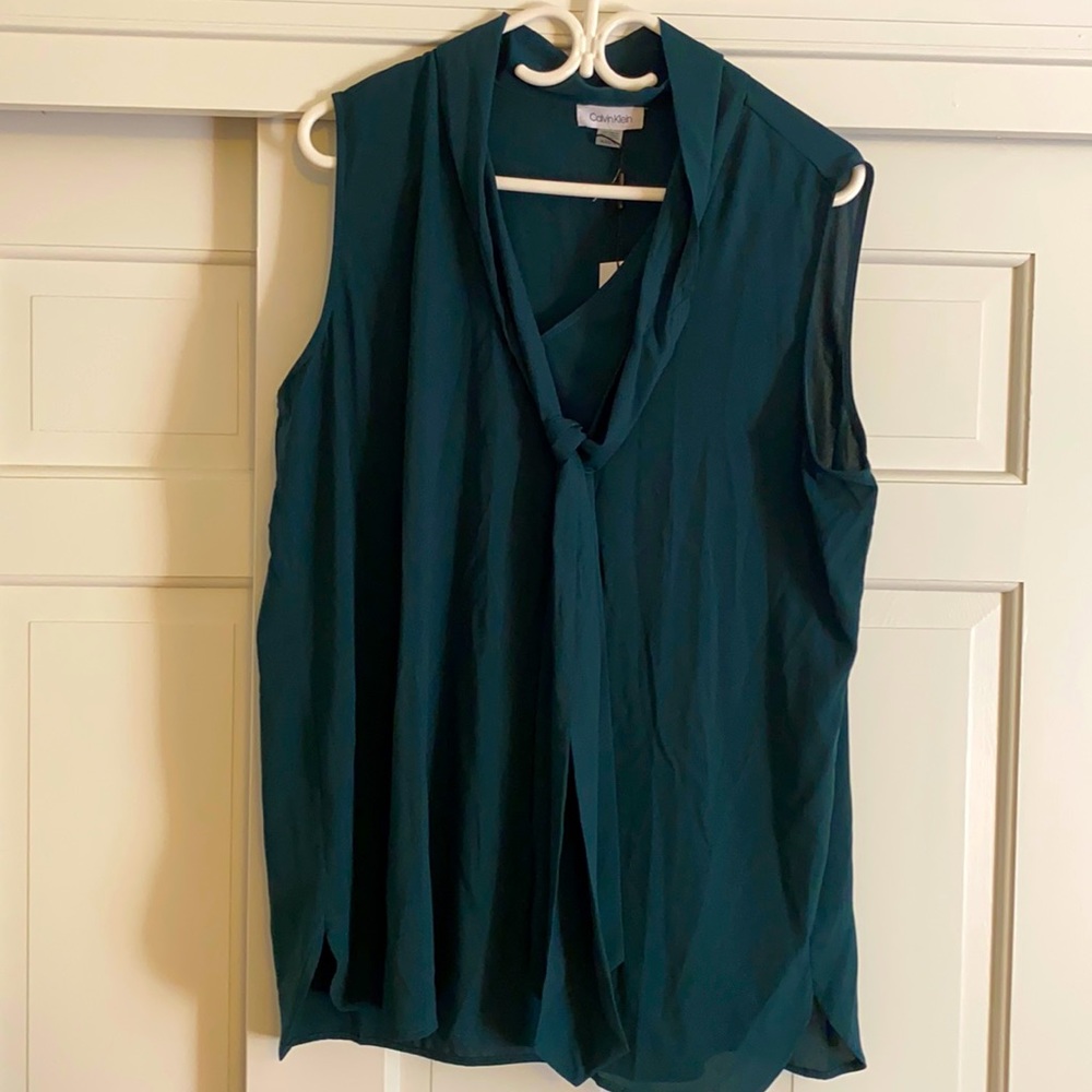 Calvin Klein Sleeveless Emerald Green Top